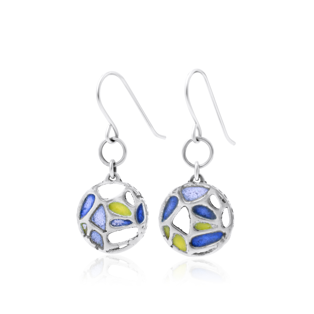 Cellular structure earrings