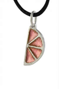 enamel orange pendant