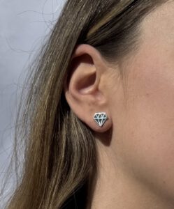 blue stud earrings