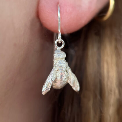 Real bee earrings